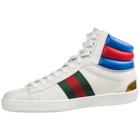 gucci ace sneakers mens high top|luxury high top sneakers men.